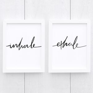 SET Inhale Exhale Watercolor Art Print